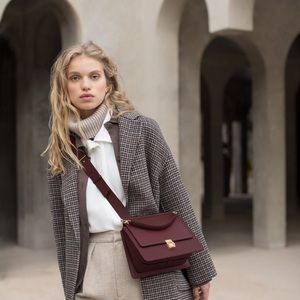 Polene Paris BURGUNDY Textured numero sept